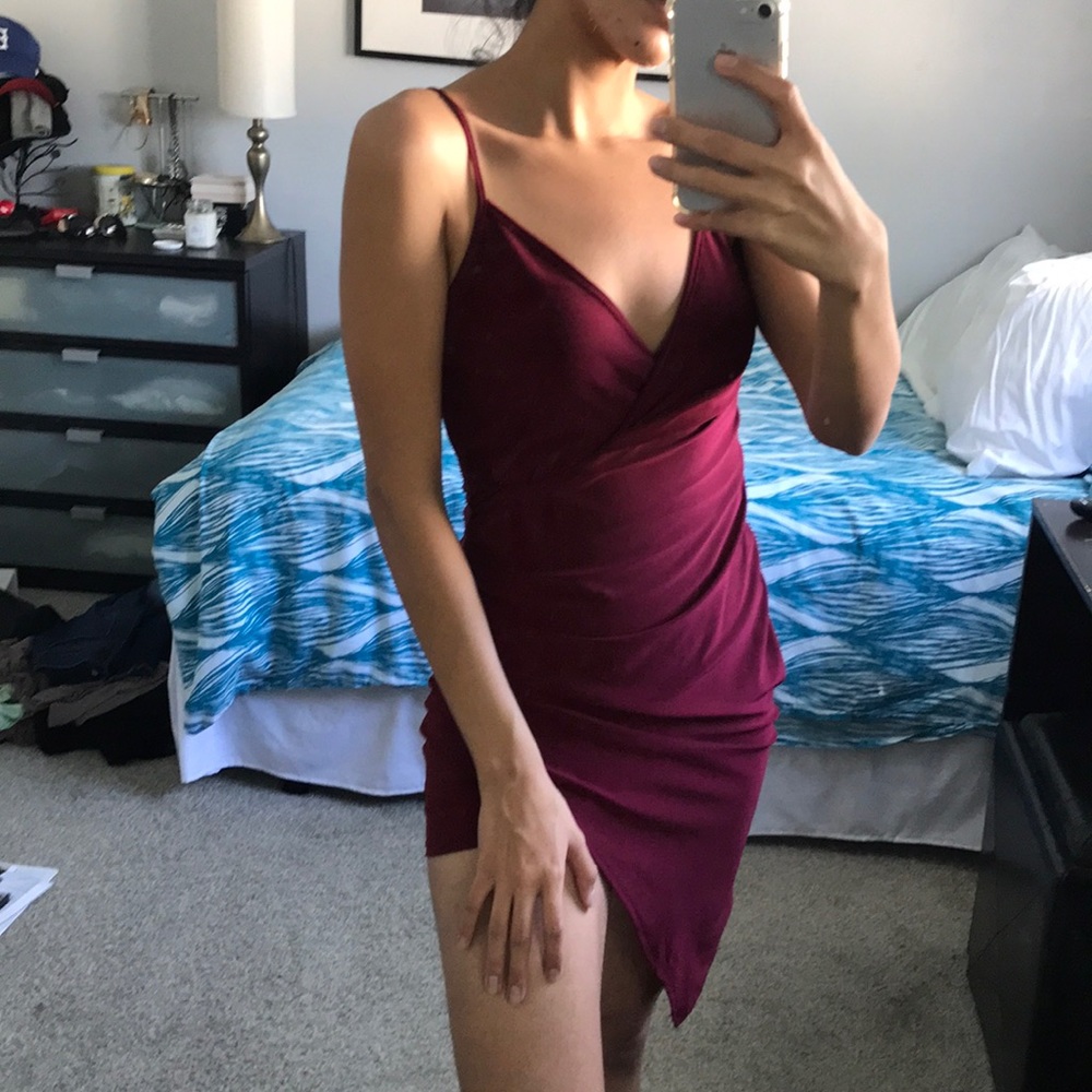 Deep Red Mini Dress